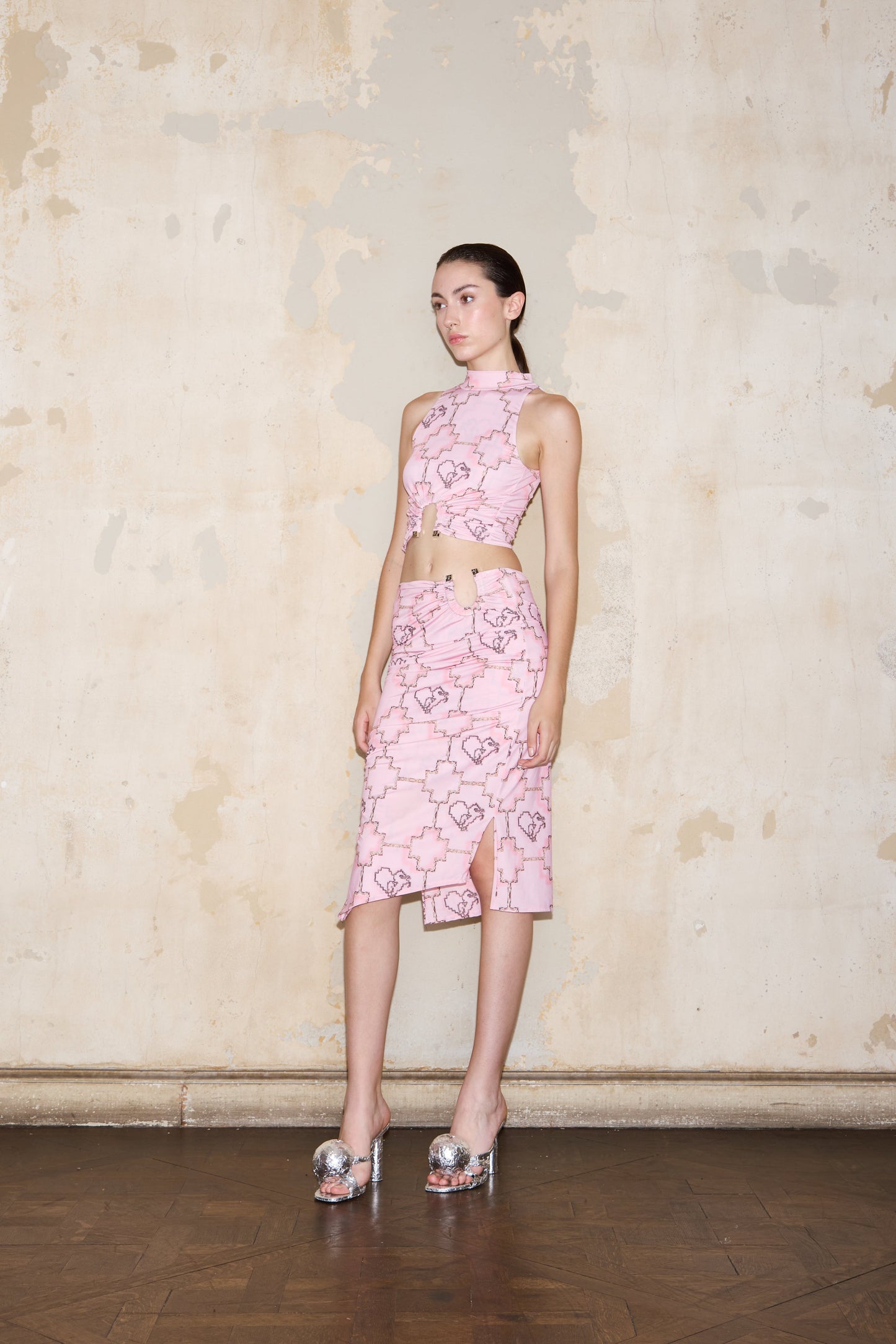 GOYENA TOP PRINT PINK