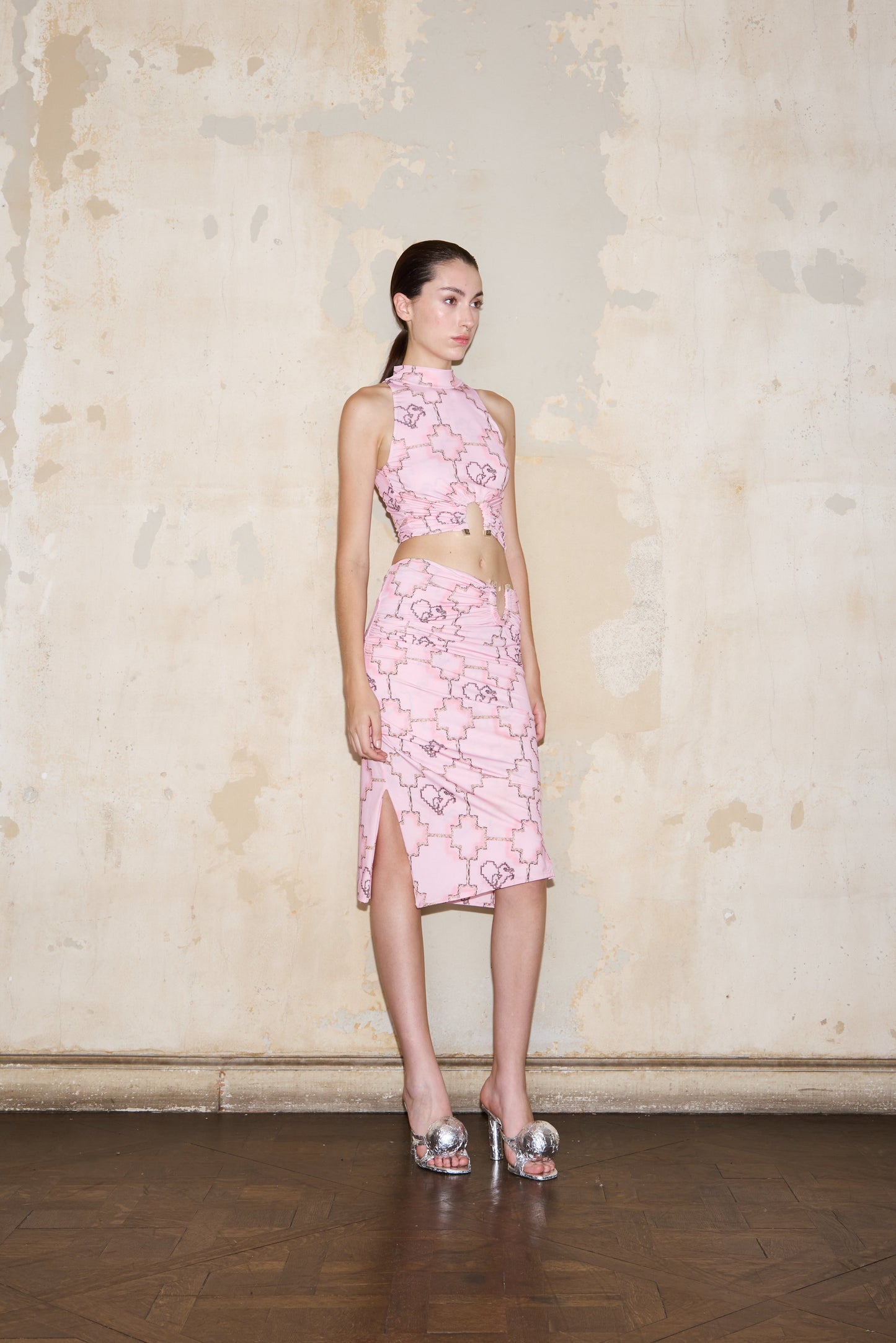 GOYENA TOP PRINT PINK