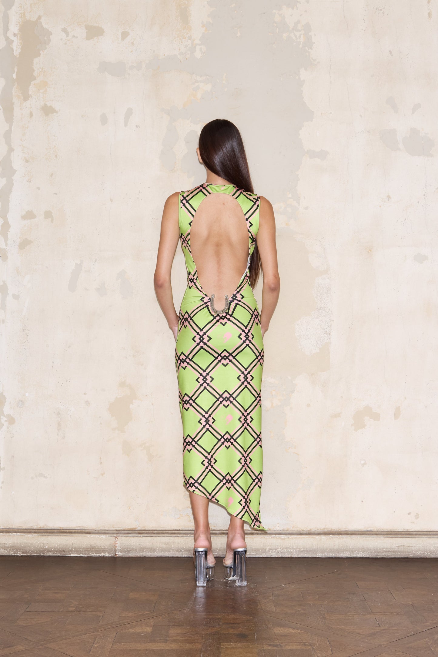ROMULO DRESS PRINT GREEN