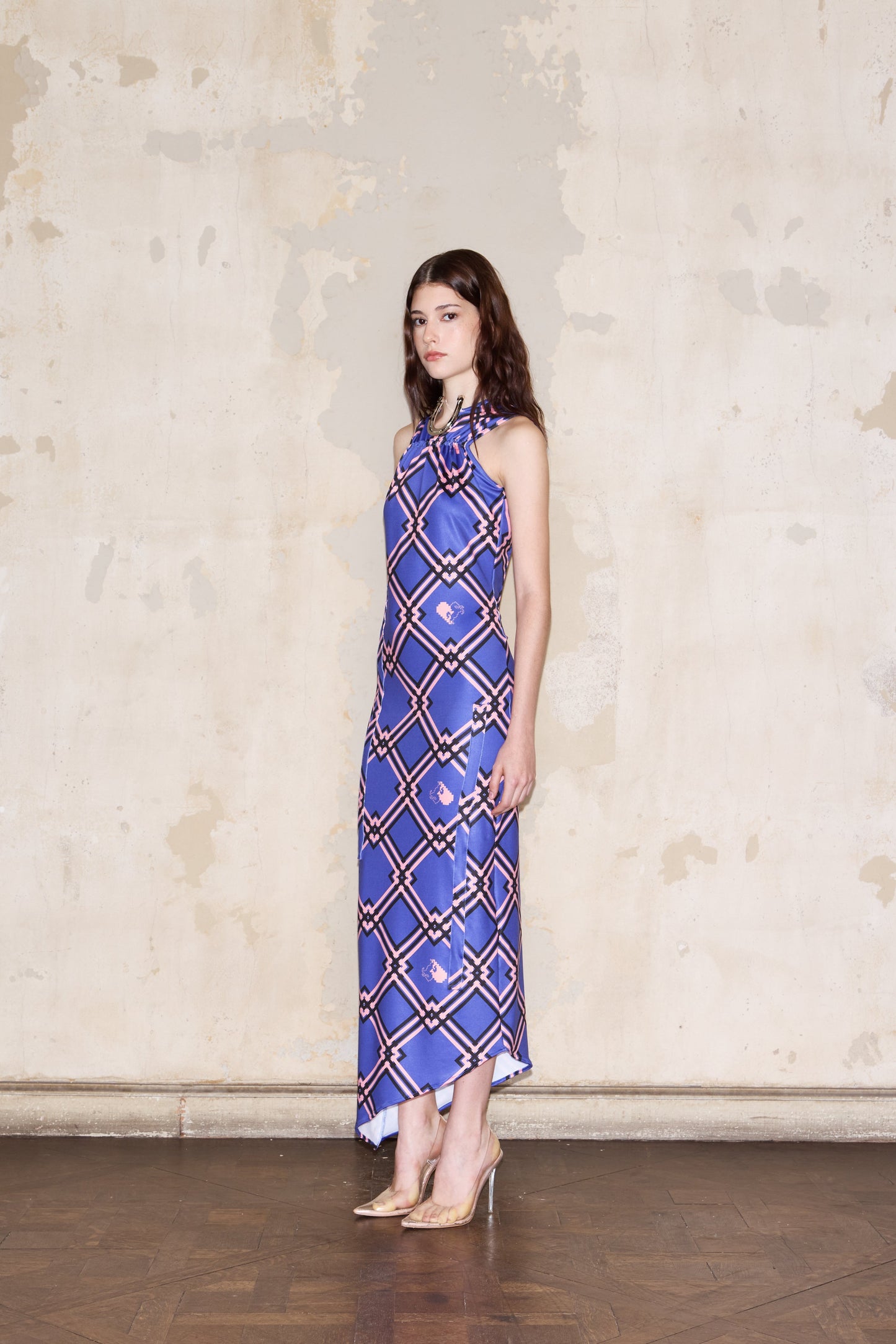 ROMULO DRESS PRINT BLUE