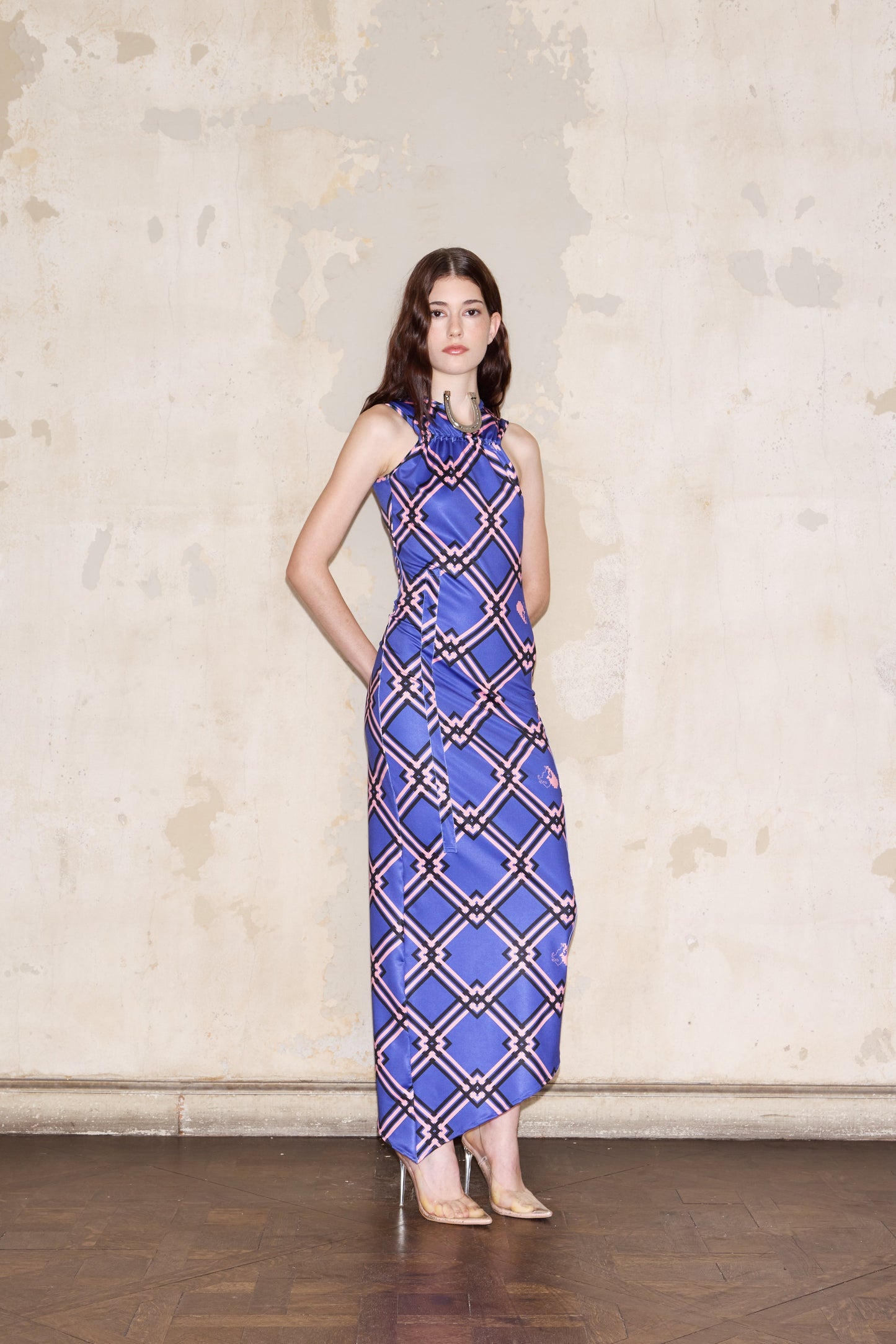 ROMULO DRESS PRINT BLUE