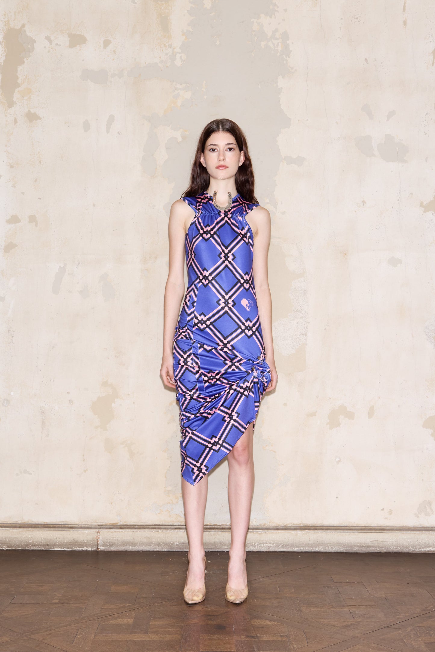 ROMULO DRESS PRINT BLUE