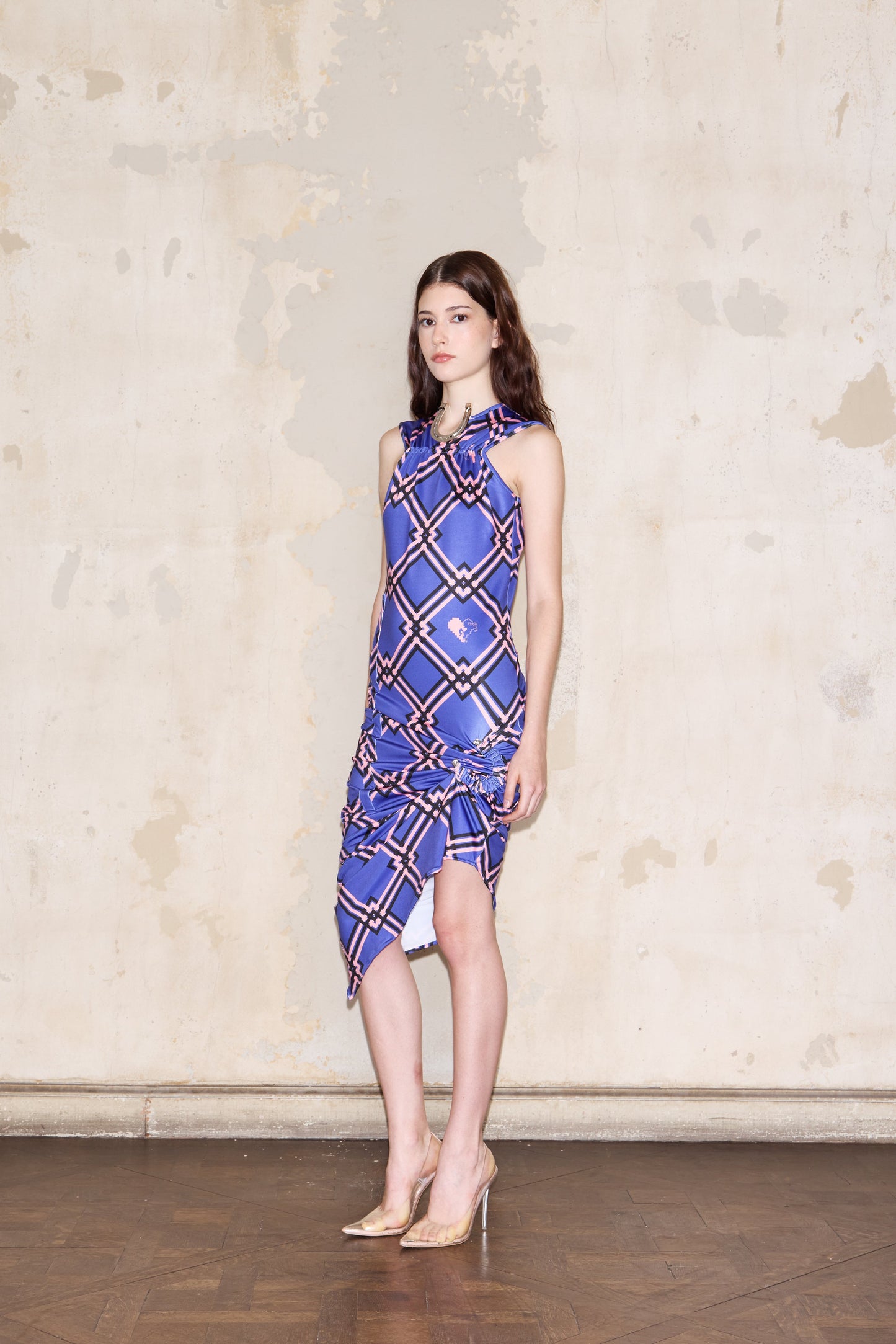 ROMULO DRESS PRINT BLUE