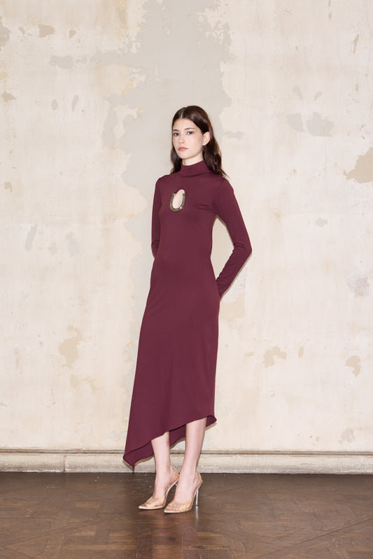 VENTO DRESS BORDEAUX