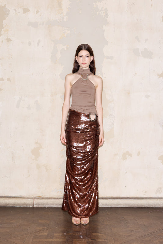 FAMATINA SKIRT COFFEE