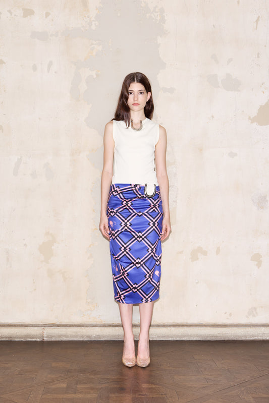 HELGUERA SKIRT PRINT BLUE