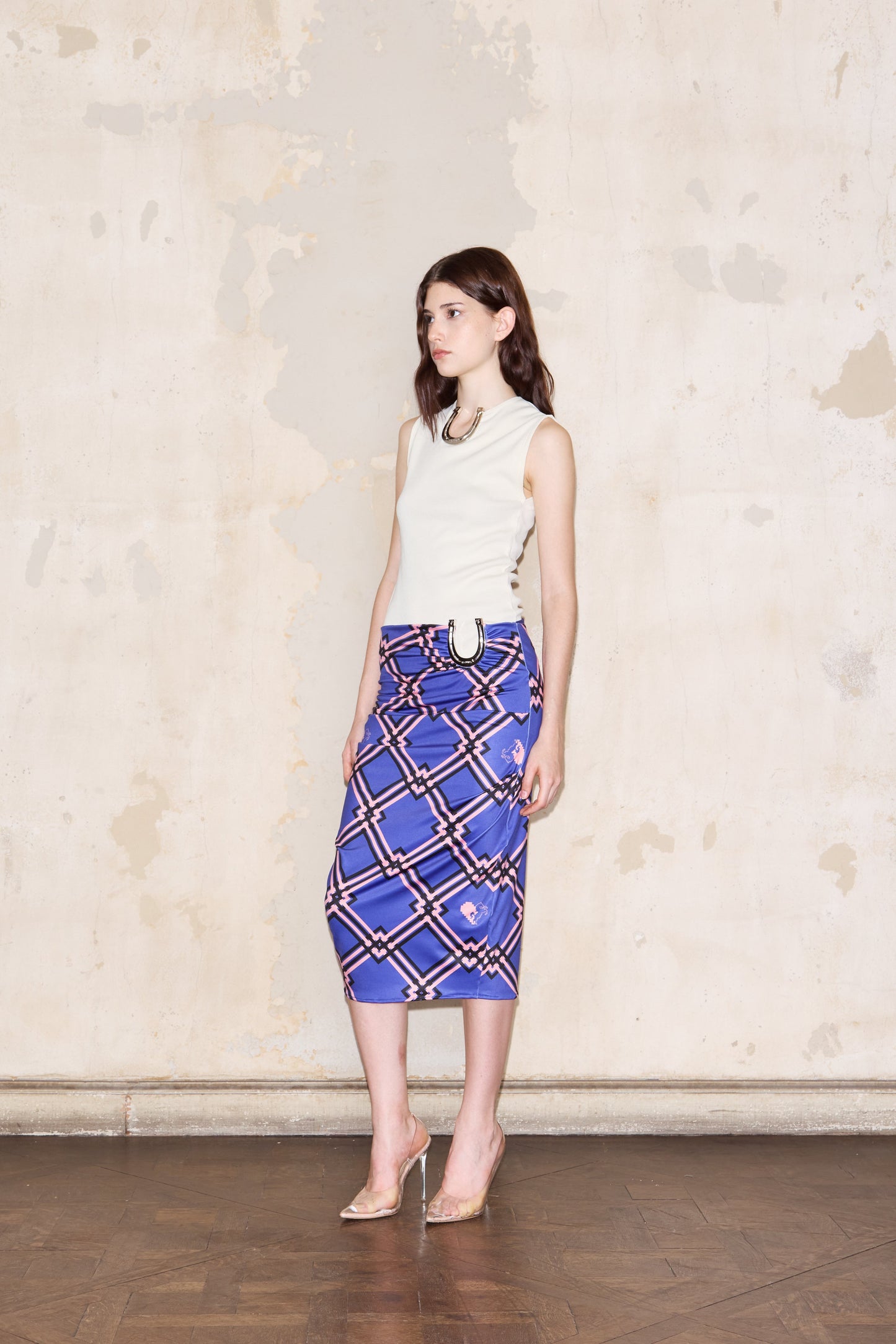 HELGUERA SKIRT PRINT BLUE