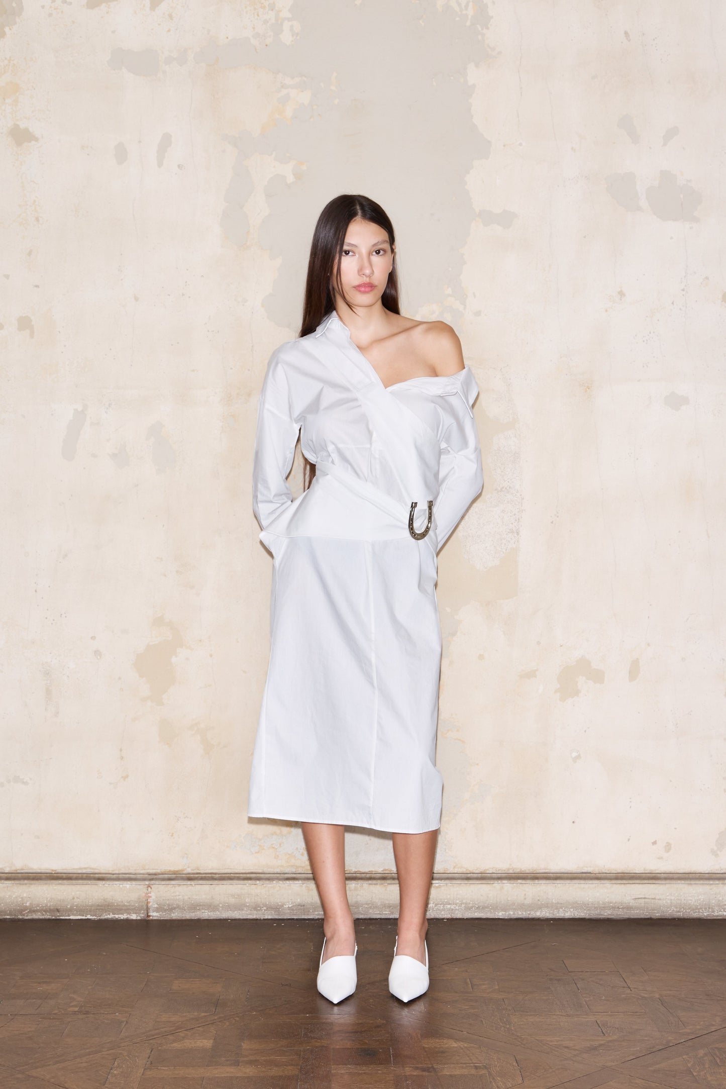 CAMISERO DRESS WHITE