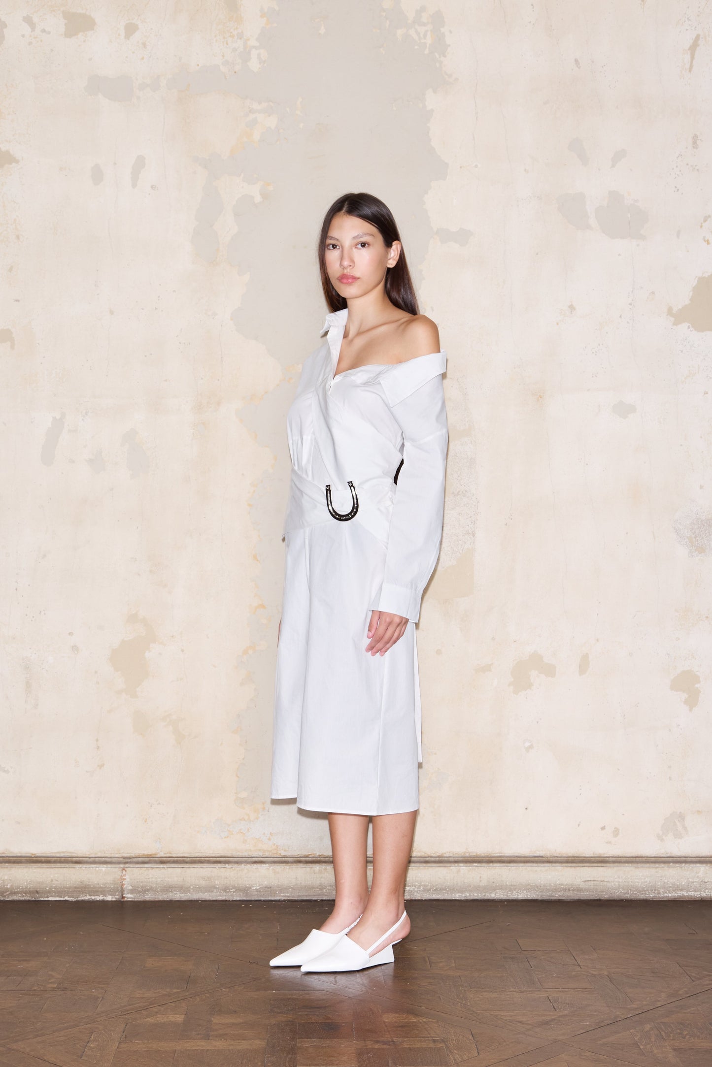 CAMISERO DRESS WHITE
