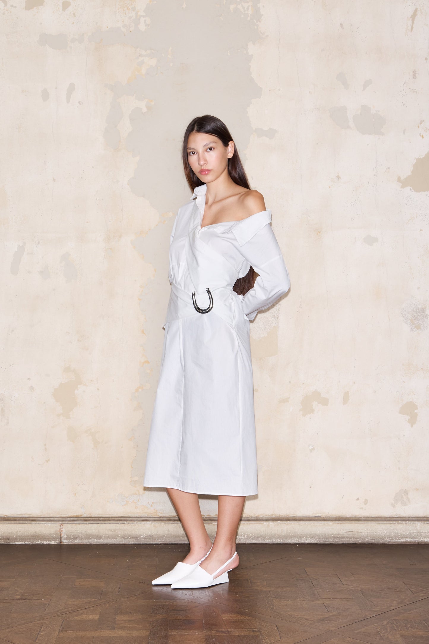 CAMISERO DRESS WHITE
