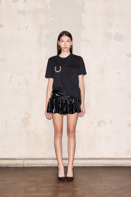 FLORIDA SKIRT SHINY BLACK