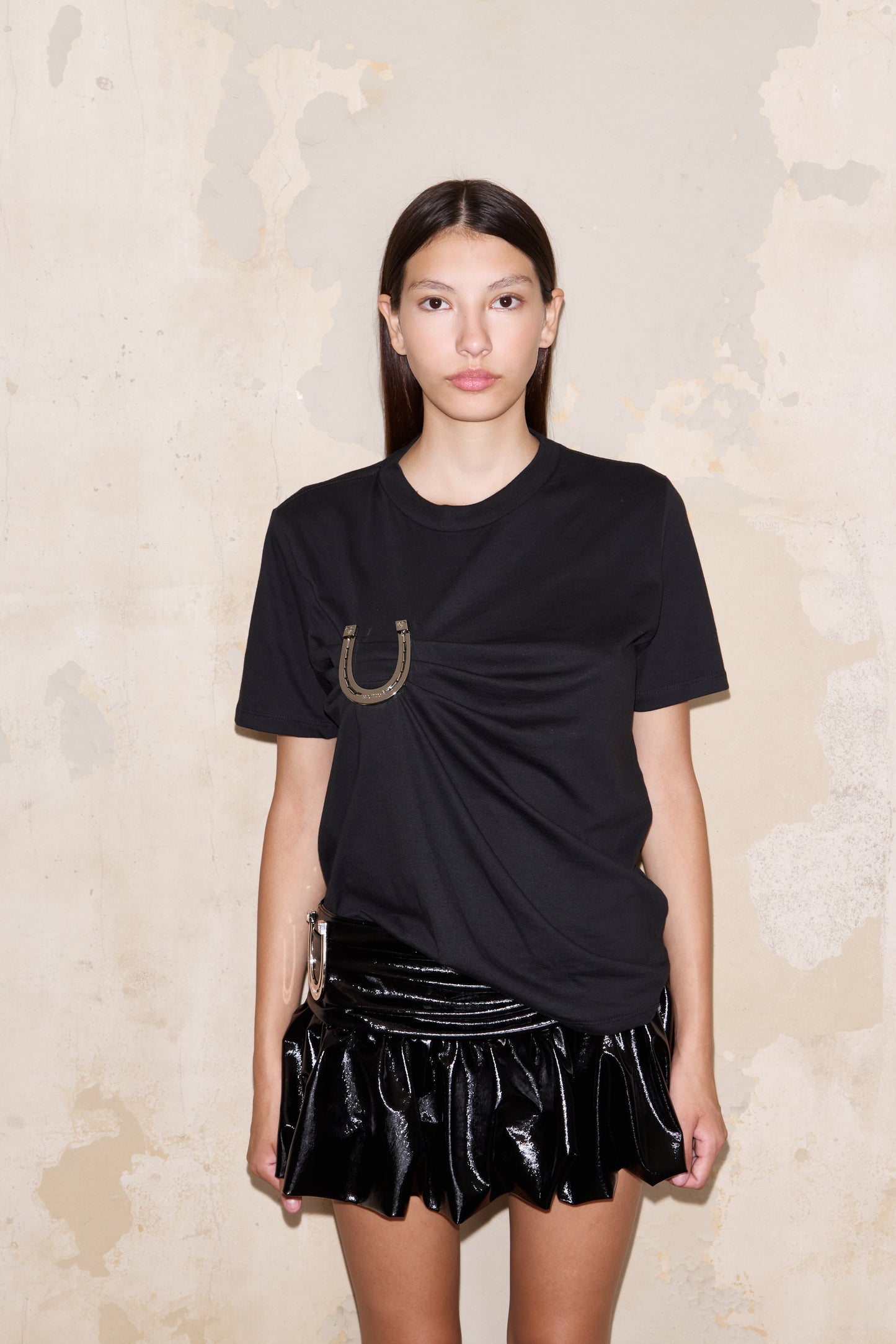 FLORIDA SKIRT SHINY BLACK