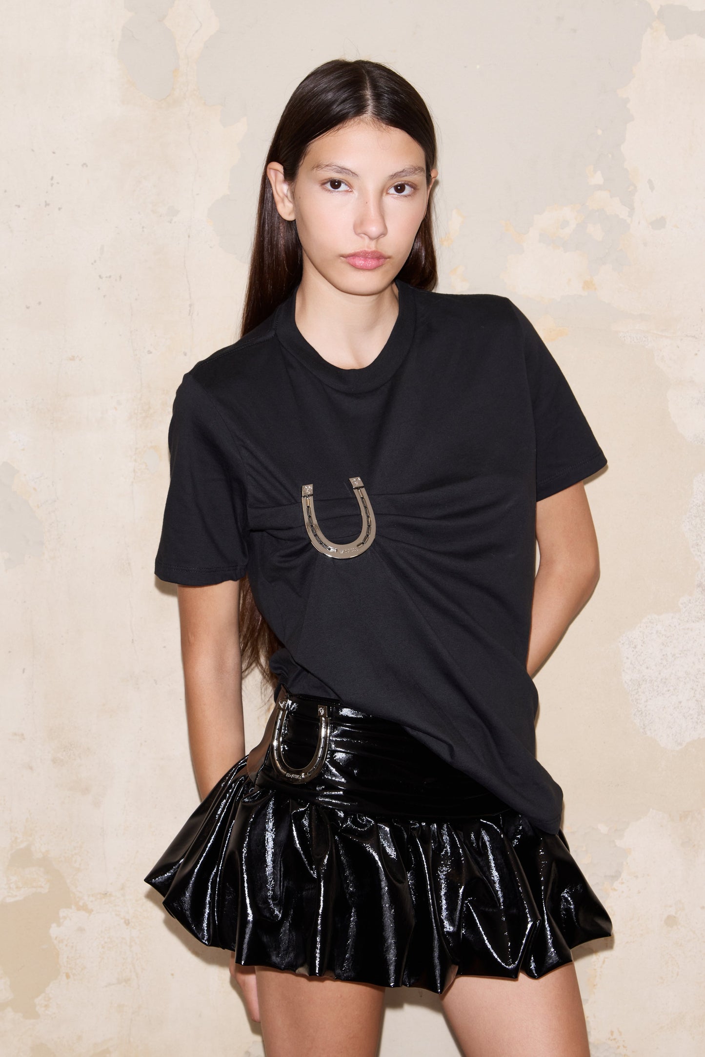 FLORIDA SKIRT SHINY BLACK