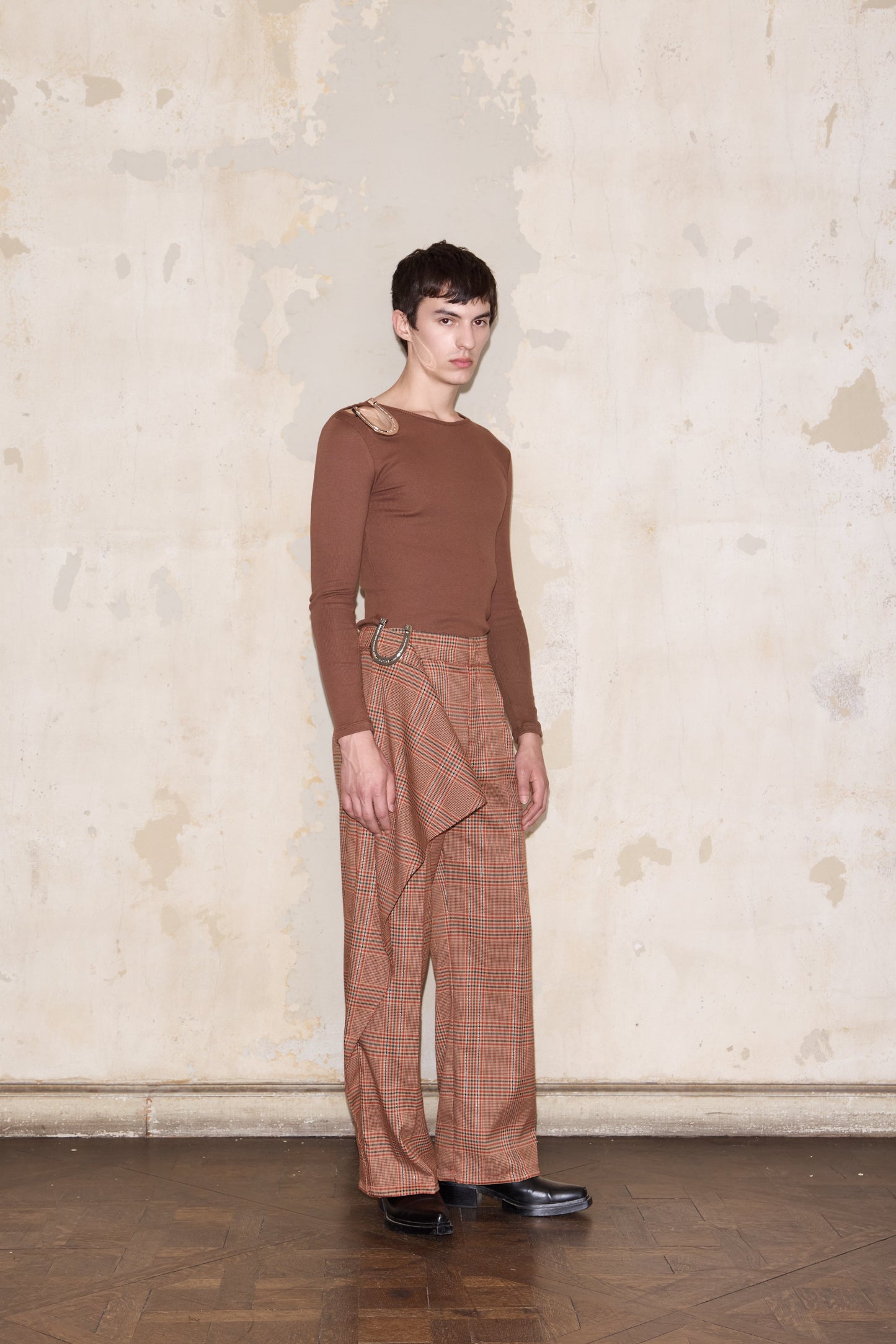 PIZURNO PANT RED GLENCHECK