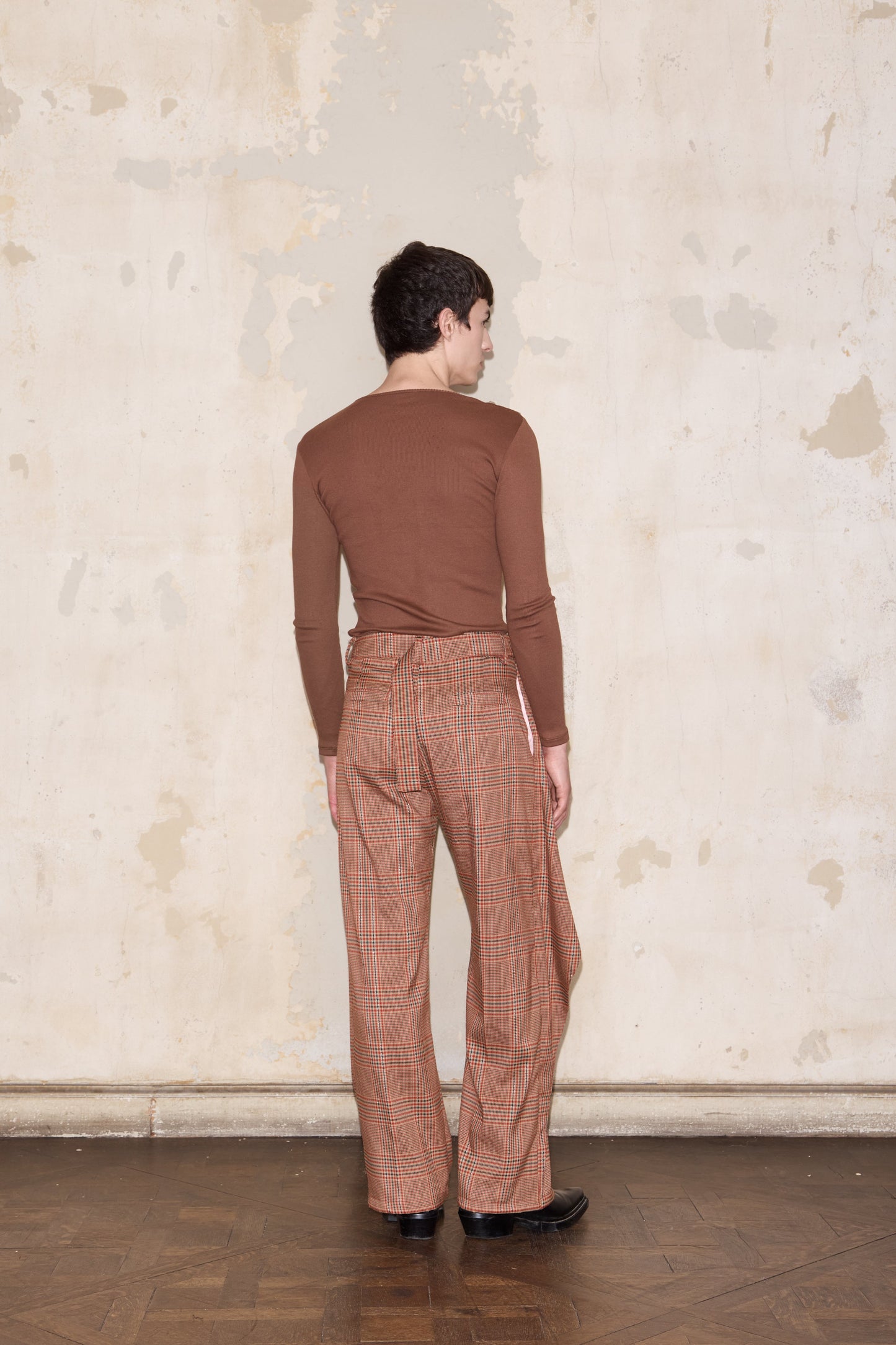 PIZURNO PANT RED GLENCHECK