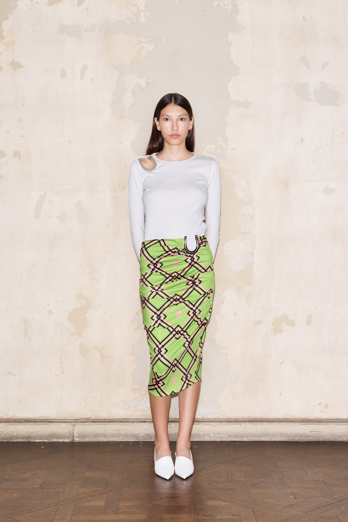 HELGUERA SKIRT PRINT GREEN