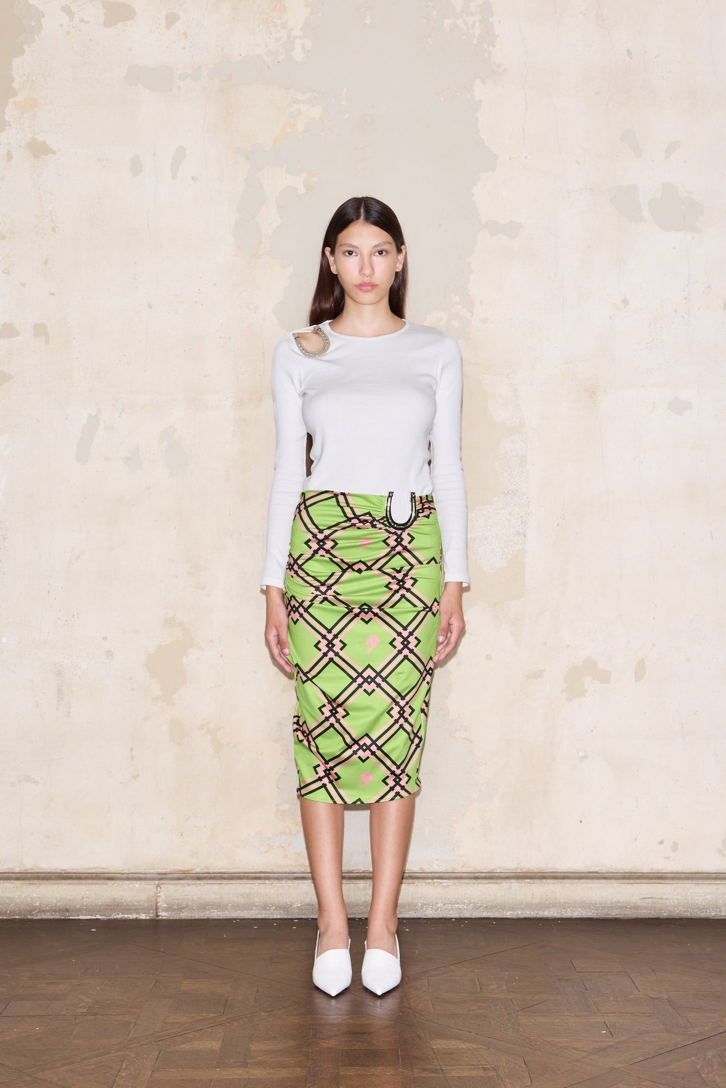 HELGUERA SKIRT PRINT GREEN