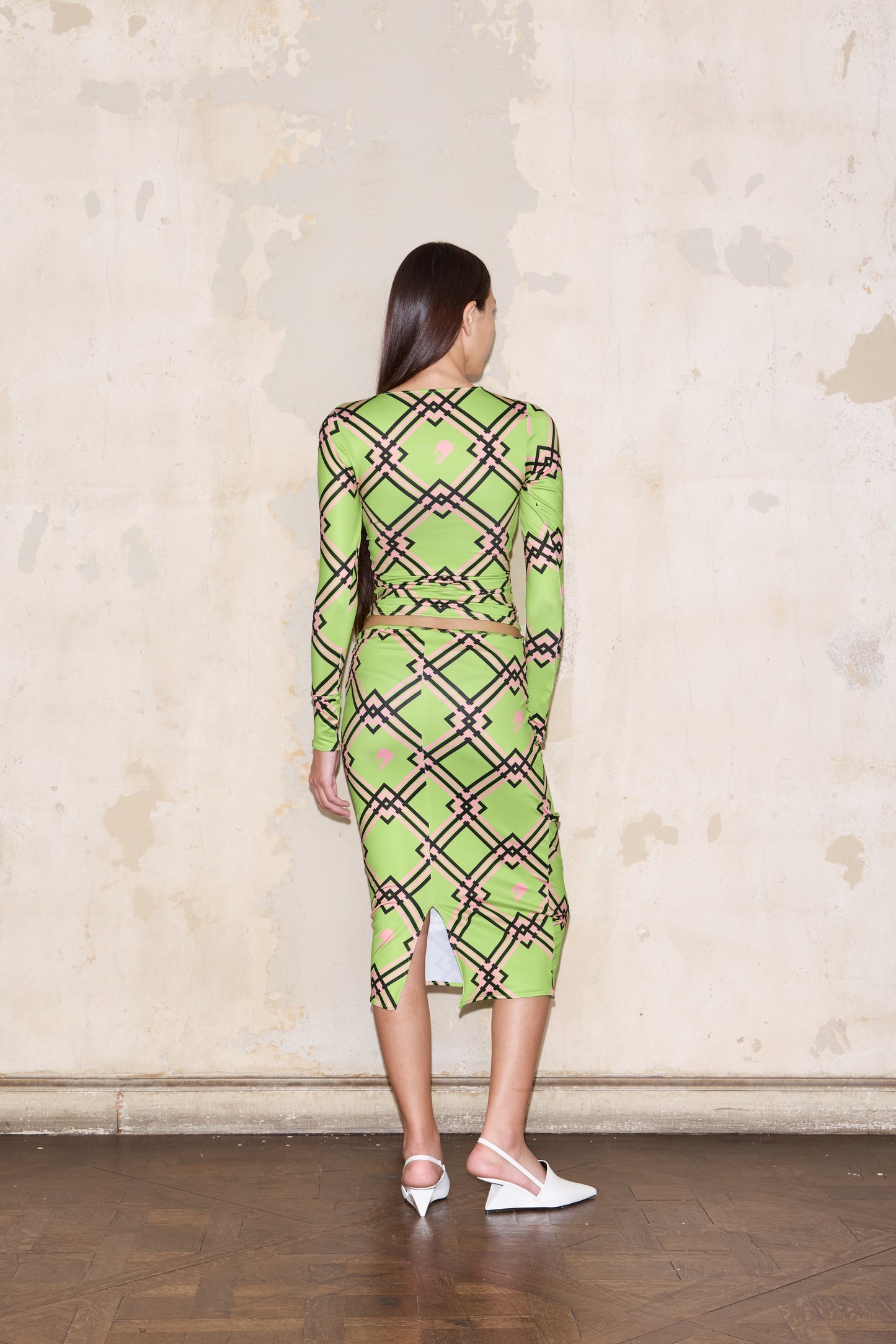 HELGUERA SKIRT PRINT GREEN