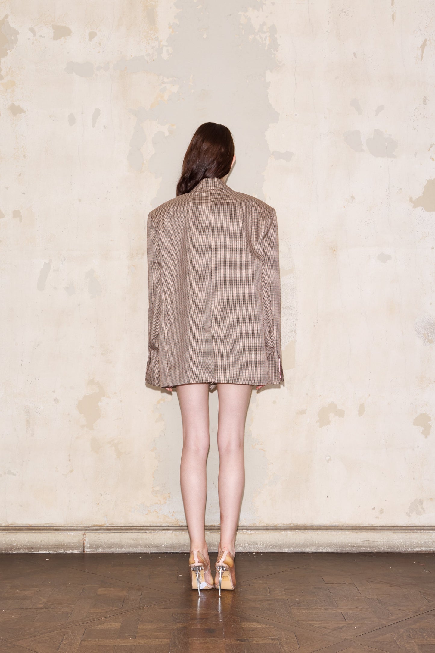 FLORIDA SKIRT BEIGE GLENCHECK