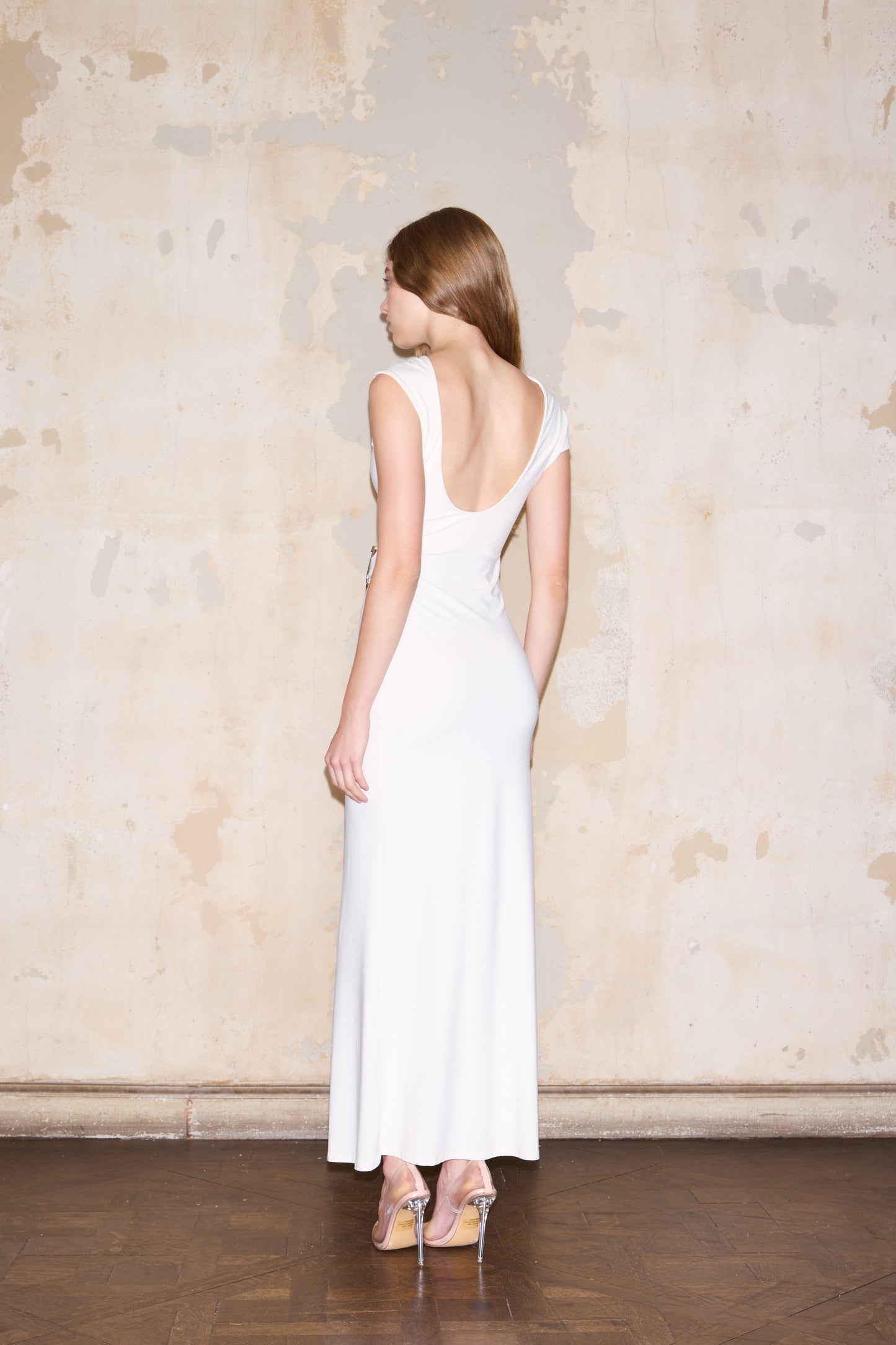 DEVOTO DRESS OFF WHITE
