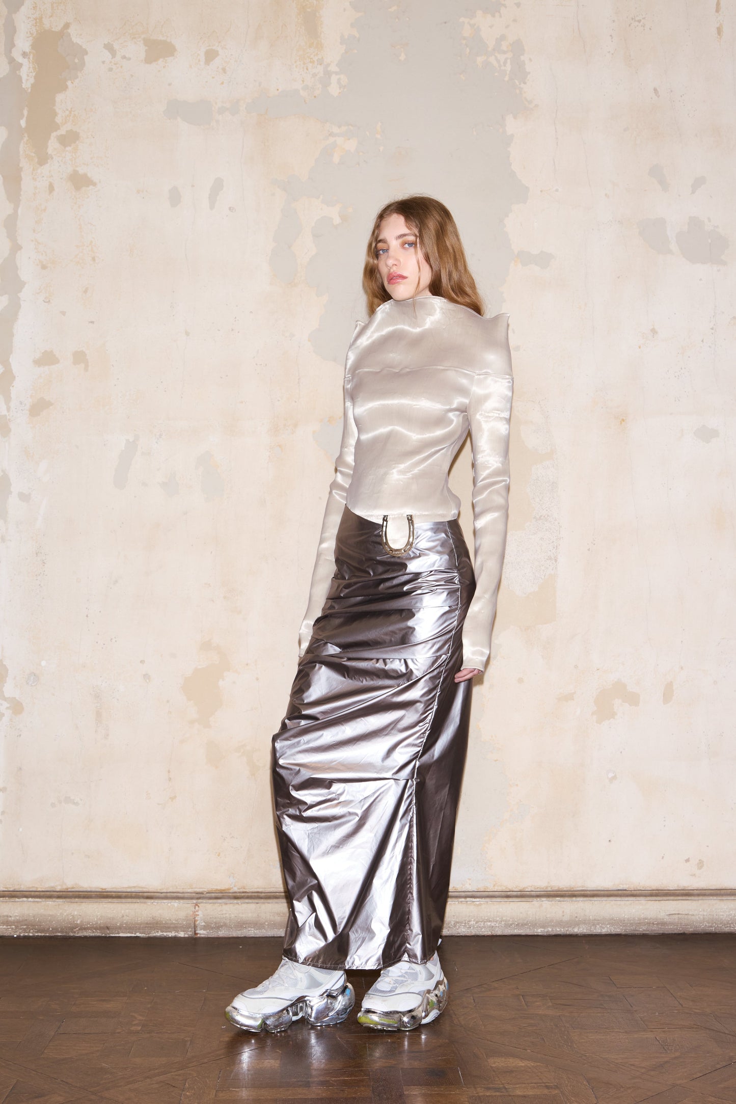 FAMATINA SKIRT SILVER