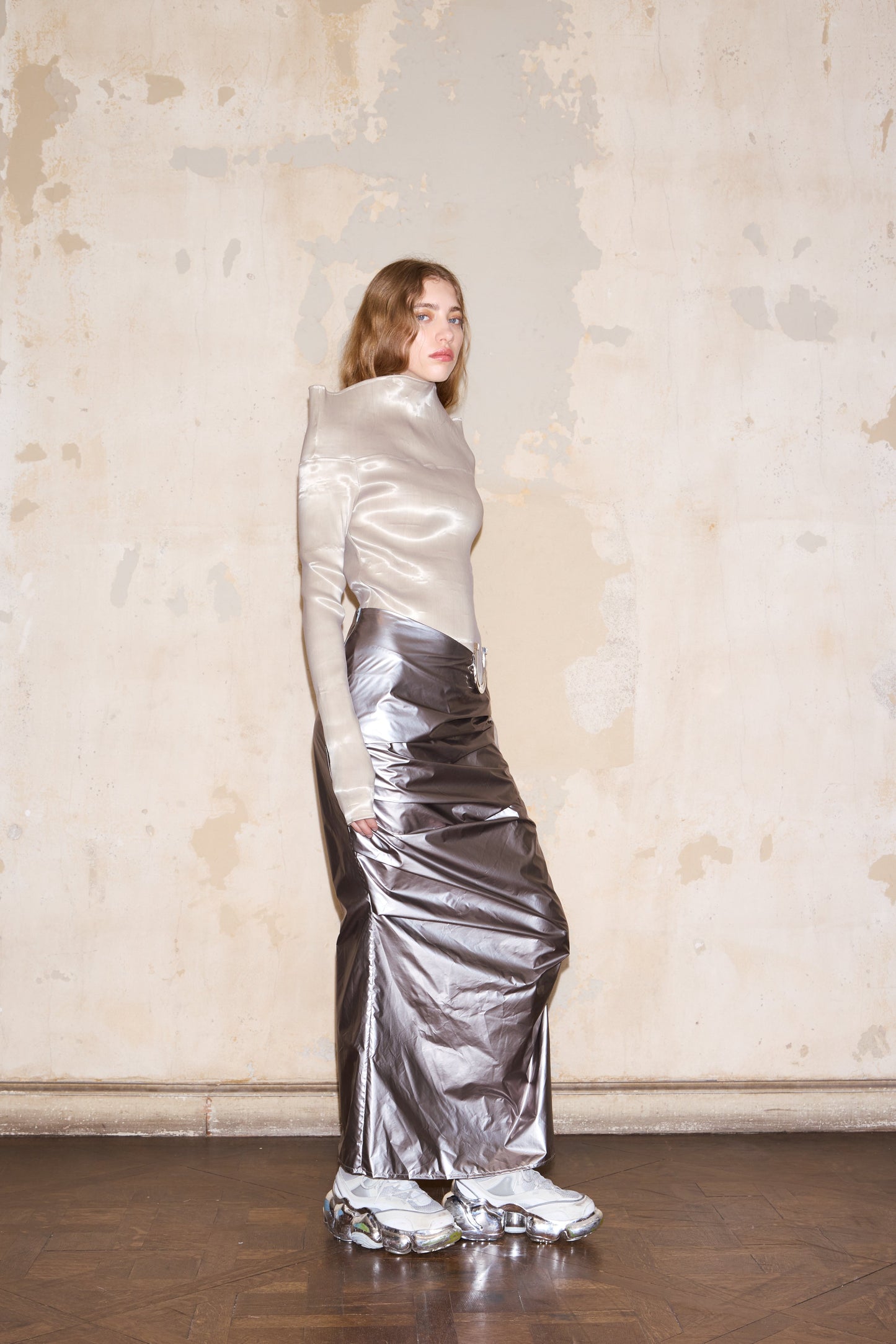 FAMATINA SKIRT SILVER