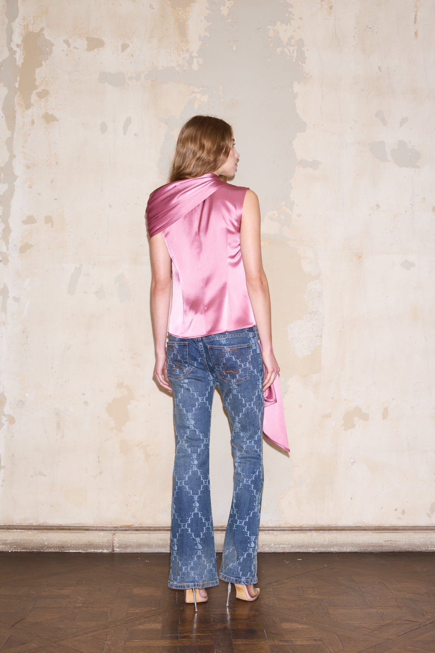 CERRITO BLOUSE PINK SATIN