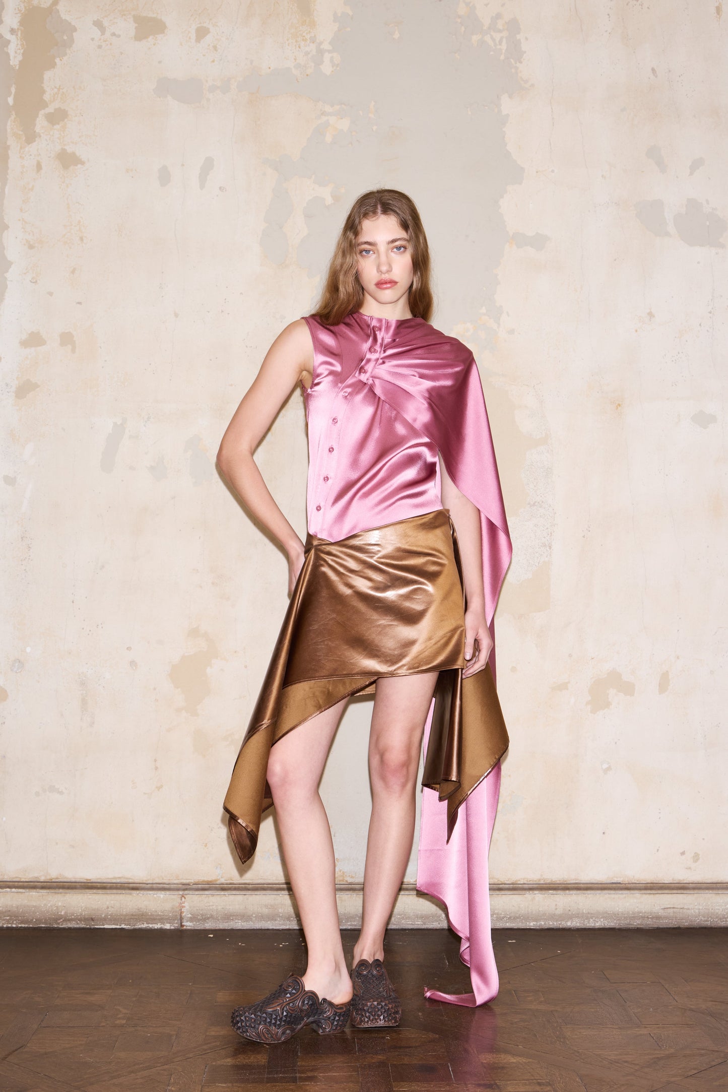 FINOCHIETTO SKIRT LIGHT BROWN