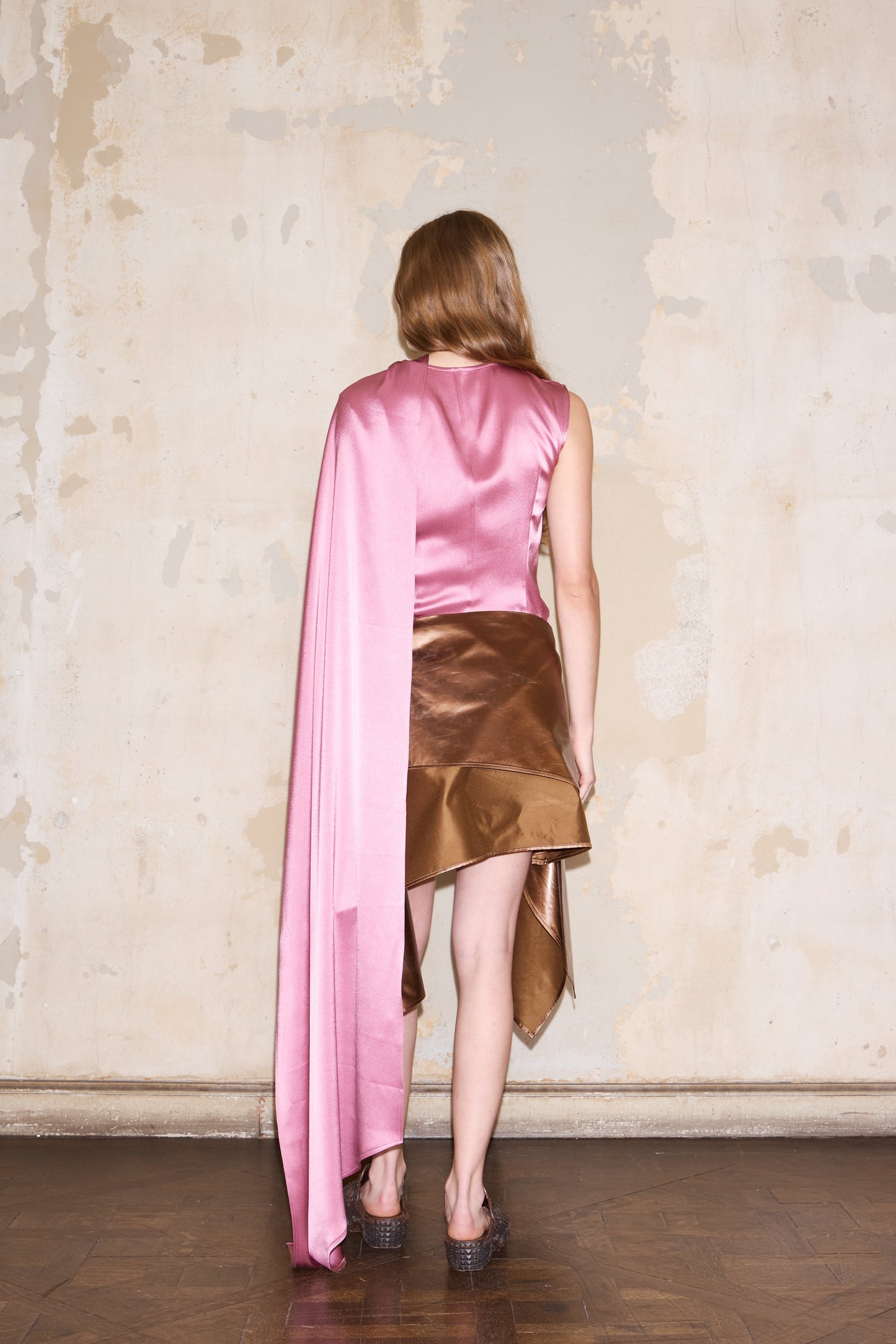 CERRITO BLOUSE PINK SATIN