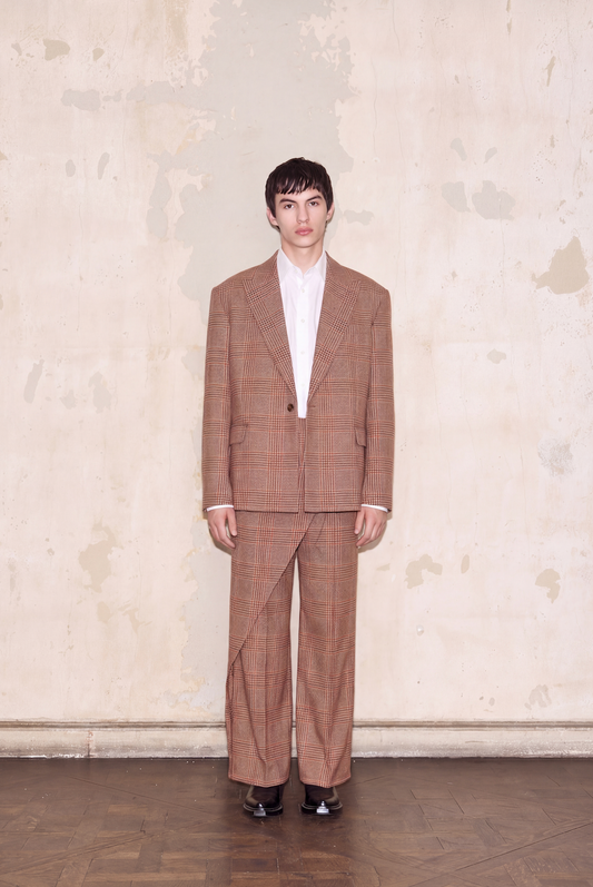 SIVORI BLAZER RED GLENCHECK
