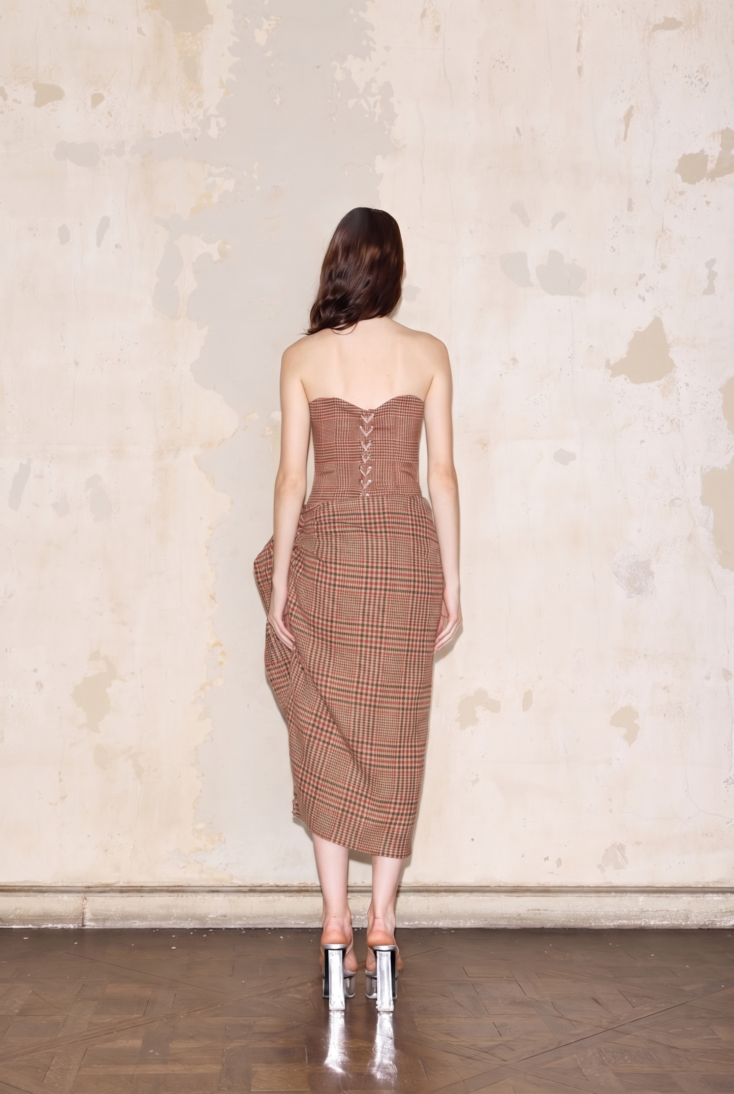 FREYRE SKIRT RED GLENCHECK
