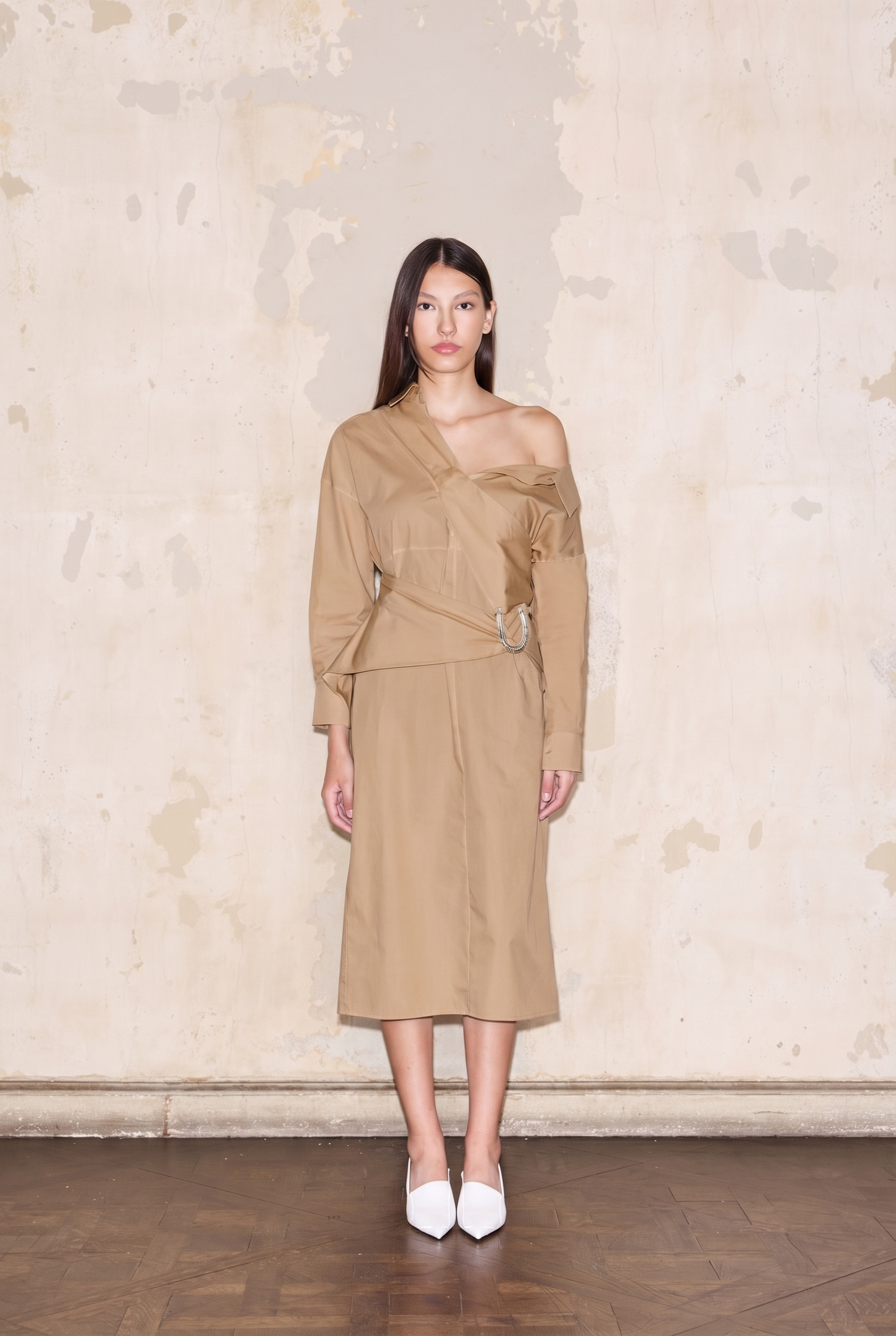CAMISERO DRESS BEIGE