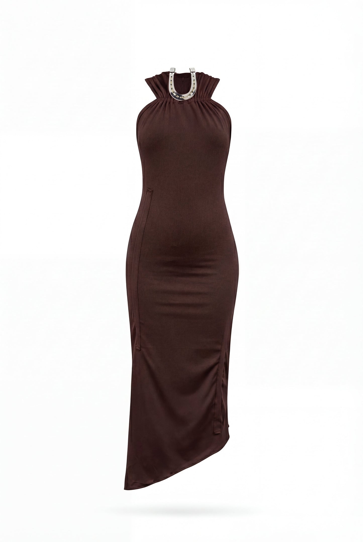 ROMULO DRESS CHOCOLATE