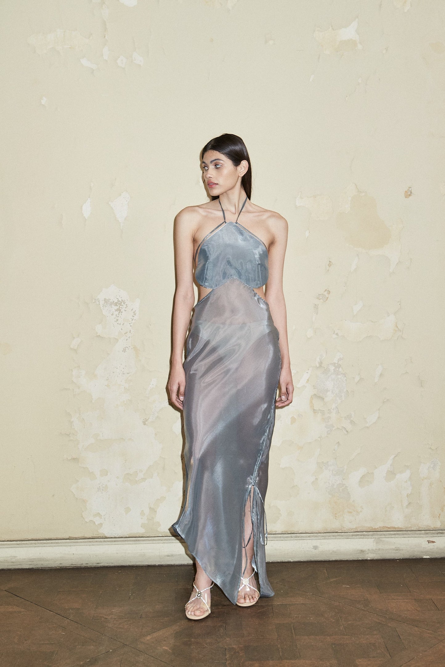 DIAZ LONG DRESS SILVER *PRE ORDER*