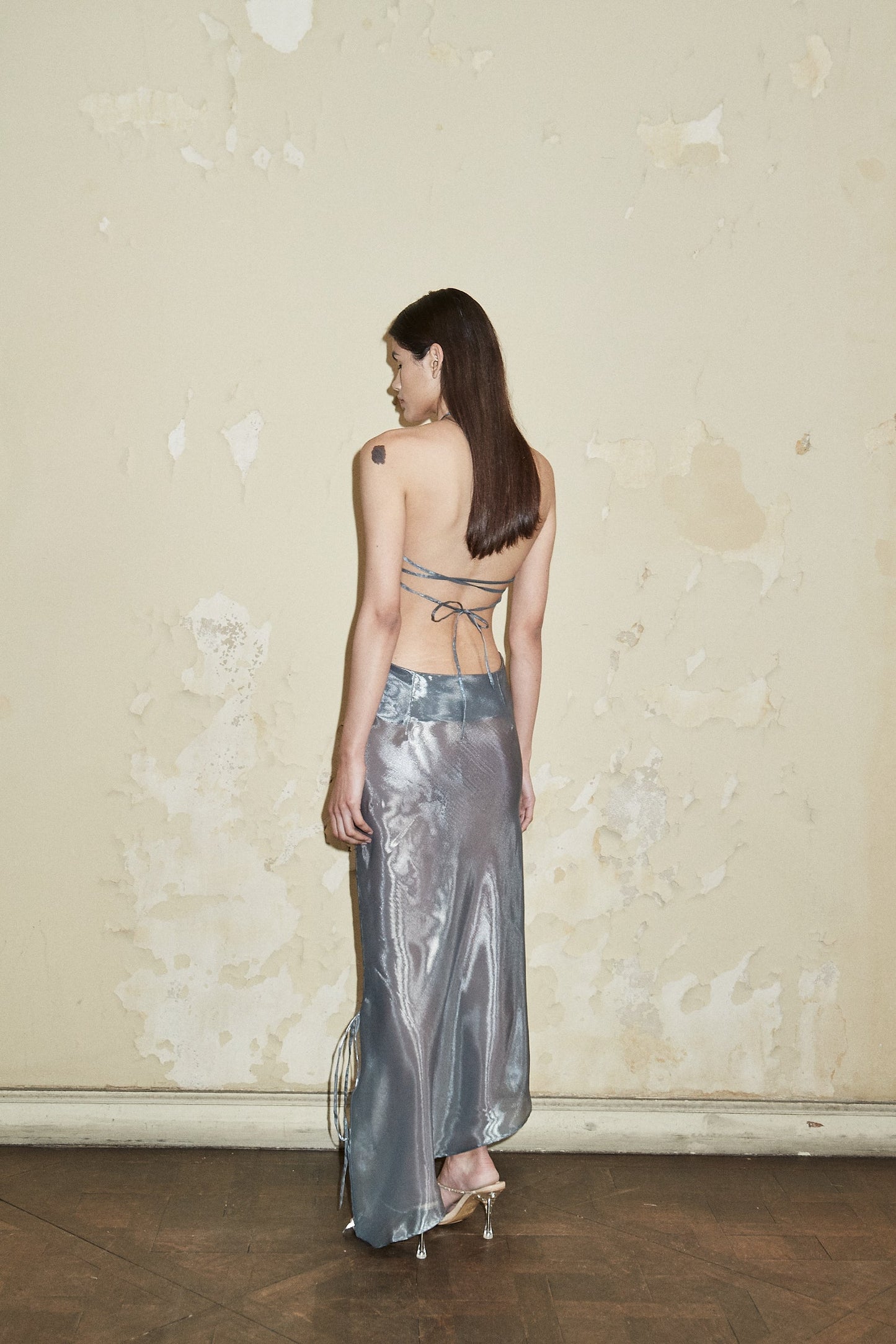 DIAZ LONG DRESS SILVER *PRE ORDER*